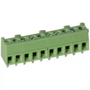 Image of TruConnect 211796 3.5mm 10 Way Low Profile Rising Clamp Terminal Block