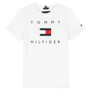 Image of Tommy Hilfiger Boys' Basic Short Sleeve T-Shirt - Bright White - 8 Years