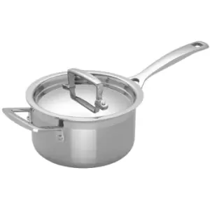 Image of Le Creuset 3-Ply Stainless Steel Saucepan, 18cm