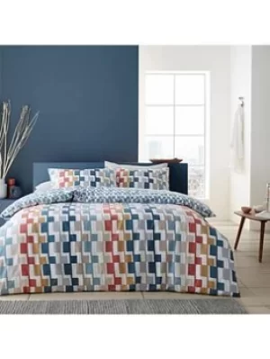 Image of Bianca Cottonsoft Bianca Fine Linens Dakota Geo Egyptian Cotton Duvet Set