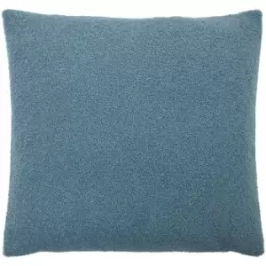 Image of Malham Textured Fleece Cushion Cover, Wedgewood, 50 x 50 Cm - Furn