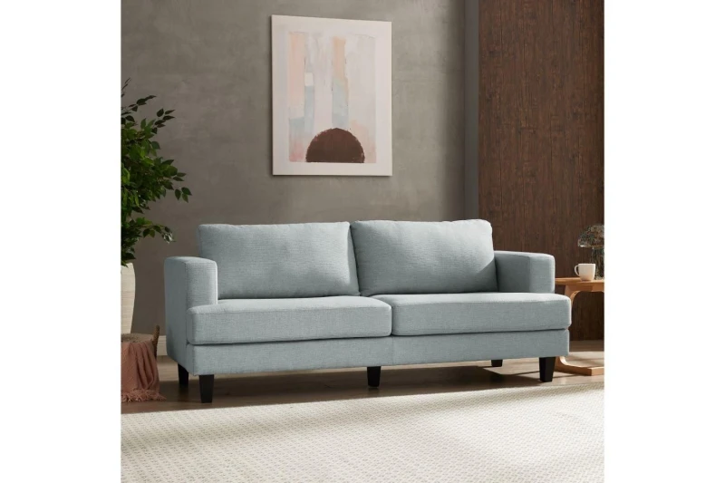 Image of Home Detail Dale 3 Seater Sofa Light Blue