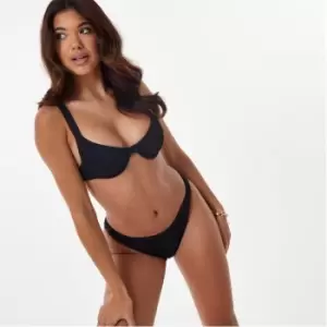 Image of Jack Wills Eco Crinkle Underwire Bikini Top - Black