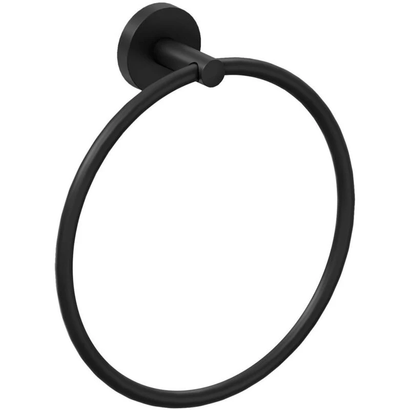 Image of Cosmic Towel Ring, 20Cm, Matt Black, Hidden Fixings, Anti-Corrosion, Start Collection