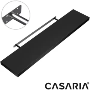 Image of Floating Shelves Shelf Including Bracket Wall Shelving Living Room Kitchen Black White Grey Oak High Gloss Matt 50 70 90 110cm 110cm schwarz (de)