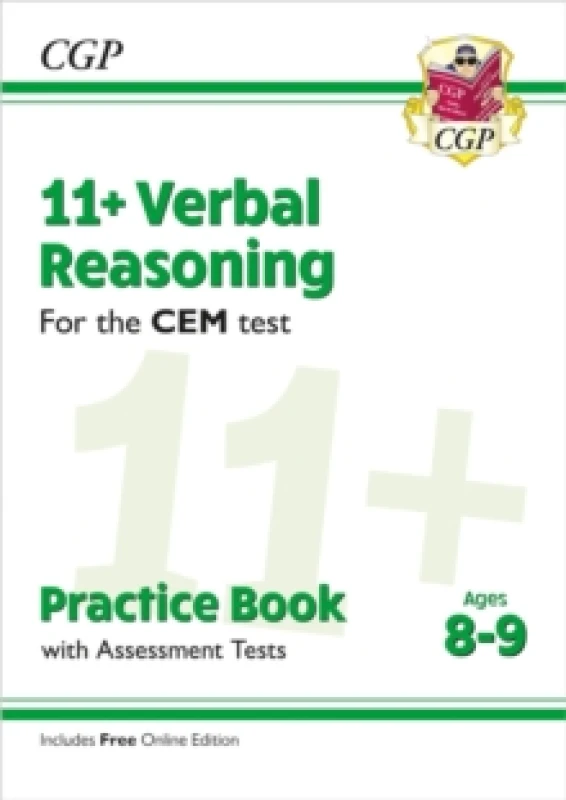 Image of 11+ CEM Verbal Reasoning Practice Book & Assessment Tests - Ages 8-9 (with Online Edition) Multiple-component retail product, part(s) enclose