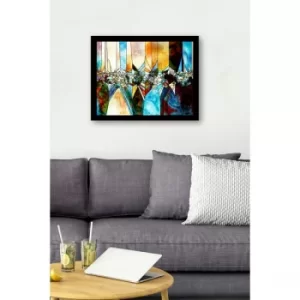 Image of SC1187 Multicolor Decorative Framed MDF Painting
