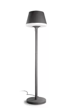 Image of Moonlight 1 Light Outdoor Floor Lamp Urban Grey IP44, E27