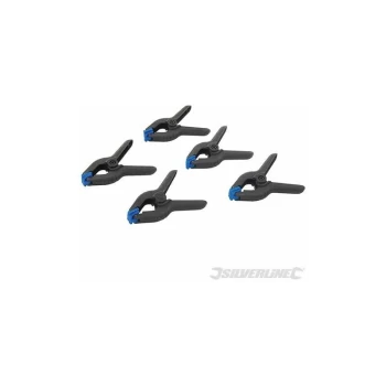 Image of Silverline - Spring Clamps 5pk 100mm Length / 40mm Jaw 435082
