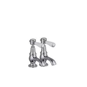 Image of Chrome Basin Pillar Taps - Helston