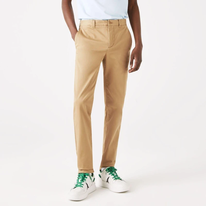 Image of Lacoste Slim-Fit Chinos Beige male 30L