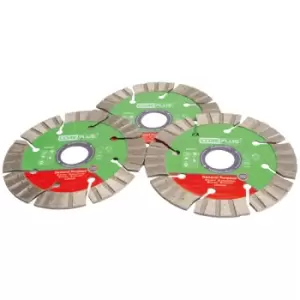 Image of Core Plus XMS22HYBRID 115mm (4.5in) Hybrid Diamond Blade Tin of 3