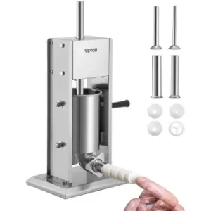 Image of VEVOR Sausage Filler Sausage Stuffer 5LBS/3L Capacity Homemade Sausage Maker Stainless Steel
