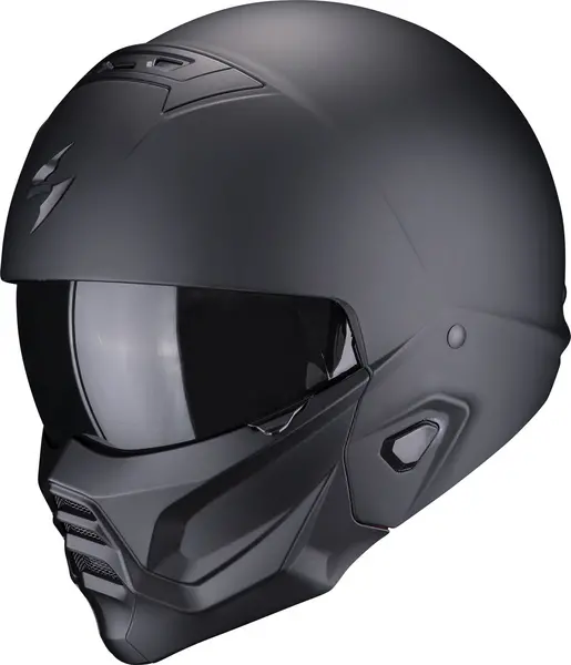 Image of Scorpion Exo-Combat II Solid Matt Black Jet Helmet 2XL
