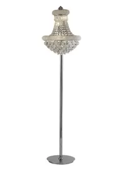 Image of Alexandra Floor Lamp 8 Light Polished Chrome, Crystal