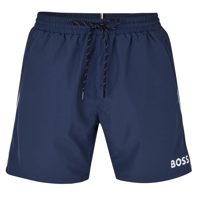 Image of Boss Mens Starfish Breathable Mesh Swim Shorts Navy male 2X Large