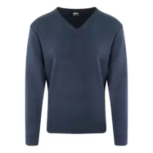 Image of PRO RTX Mens Pro Acrylic V Neck Sweater (M) (Navy)