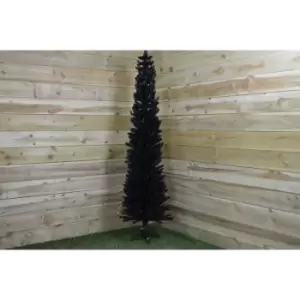 Image of 2m (6.5ft) Premier Pencil Style Slim Christmas Tree in Black