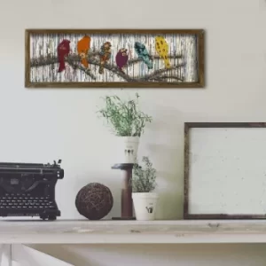 Image of KZM415 Multicolor Decorative Framed MDF Painting