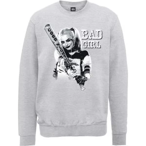 Image of DC Comics - Suicide Squad Bad Girl Unisex Large Sweatshirt - Grey