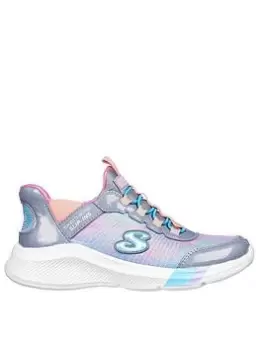 Image of Skechers Dreamy Lites-Colorful Prism Trainer, Grey, Size 2 Older