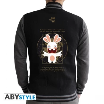 Image of Lapins Cretins - Rabbit Da Vinci Mens Large Hoodie - Black