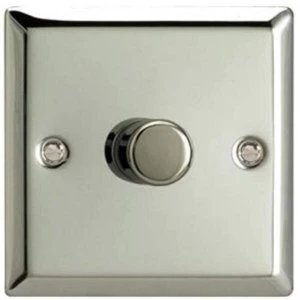 Image of Varilight V-Pro 1 Gang 2-Way 1x400W Dimmer Switch - Classic Mirror Chrome - JCP401