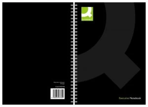 Image of Qconnect Wirebound A5 Pp Black - 3 Pack