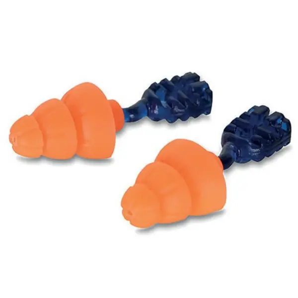 Image of QED Beeswift QED Tri Flange Reusable Earplugs SNR 34 (Pack of 200) Orange QED602