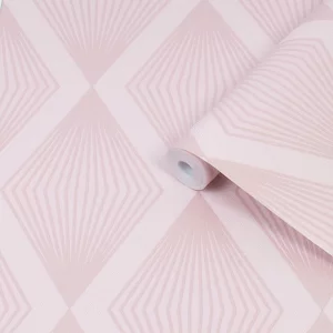 Image of Graham & Brown Julien Macdonald Chandelier Pink Wallpaper Paper