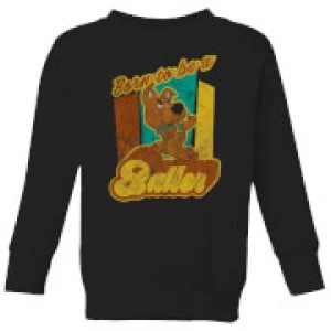 Image of Scooby Doo Born To Be A Baller Kids Sweatshirt - Black - 7-8 Years