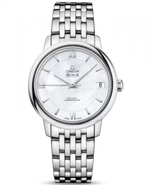 Image of Omega De Ville Prestige Co-Axial 32.7mm Mother of Pearl Dial Womens Watch 424.10.33.20.05.001 424.10.33.20.05.001