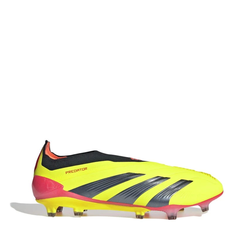 Image of adidas Predator 24 Elite Laceless Firm Ground Football Boots - Yellow Yellow 12.5