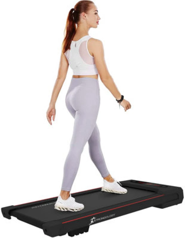 Image of STRONGOLOGY Strongology Home & Office Ultra Quiet 560W Adjustable Speed Slimline MOTIONIC Bluetooth Treadmill with LED Display - Fully Assembled Motio