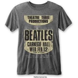 Image of The Beatles - Carnegie Hall Unisex Medium T-Shirt - Grey