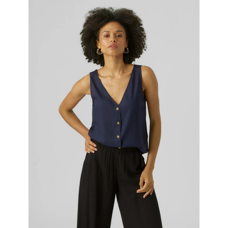Image of Vero Moda VMBumpy Sleeveless Top - Blue Blue 10