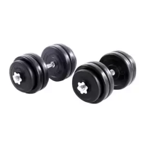 Image of Everlast 30kg Cement Dumbbell Set - Black