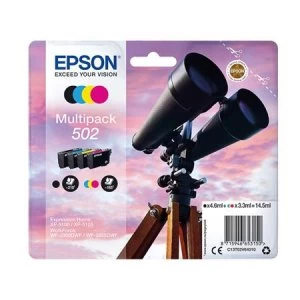 Image of Epson Binoculars 502XL Black And Tri Colour Ink Cartridge