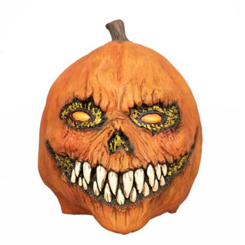 Image of Shatchi Halloween Pumpkin Latex Mask - Orange
