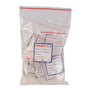 Image of TUK Ltd SPEEDY RJ45 Cat 5e UTP plug bag of 100