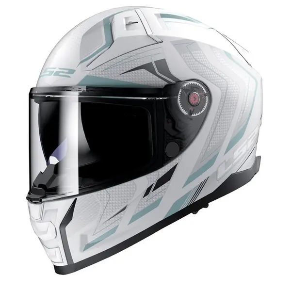 Image of LS2 FF811 Vector II Alizer Matt White Silver Full Face Helmet Size S