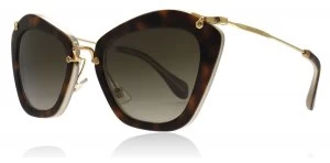 Image of Miu Miu Noir Sunglasses Tortoise HAH1X1 55mm