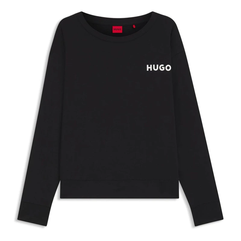 Image of Hugo Unite Long Sleeve Pyjama Top Black female S
