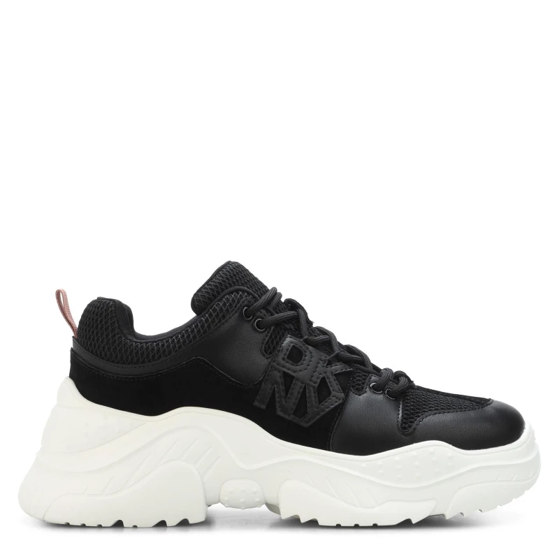 Image of DKNY Odella Chunky Trainers Black female UK 4