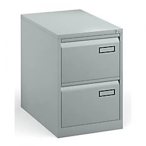 Image of Bisley Filing Cabinet with 2 Lockable Drawers PSF2 470 x 622 x 711mm Silver