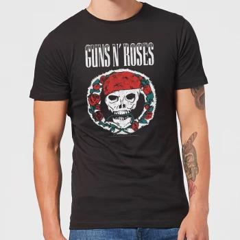 Image of Guns N Roses Circle Skull Mens T-Shirt - Black - 5XL