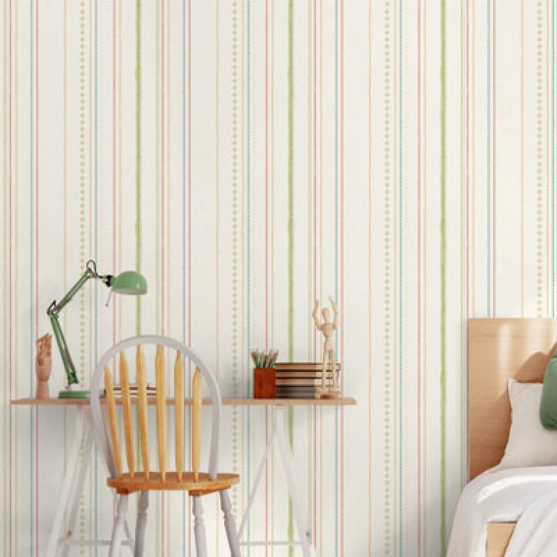 Image of Hoopla Walls Stripey Ginger Mix 10M Wallpaper