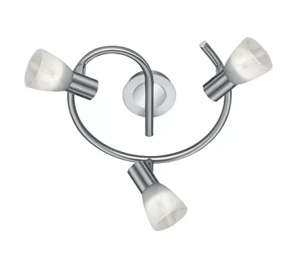 Image of Levisto Modern 3 Light Ceiling Spotlight Clusters Nickel Matt 3000K