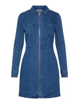 Image of NOISY MAY Denim Dress Women Blue