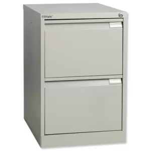 Image of Bisley Filing Cabinet 2 Drawer 470x622x711mm Goose Grey
